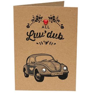 v dub beetle valentines day card by papergravy