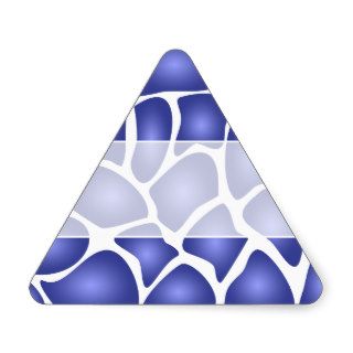 Deep Blue Random Mosaic Pattern Triangle Stickers