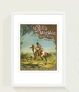 boys' vintage cowboy art print by hardinge & wray