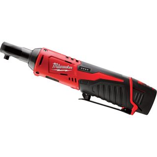 Milwaukee M12 Cordless 1/4in. Ratchet — 12 Volt, Model 2456-21  Ratchet Wrenches