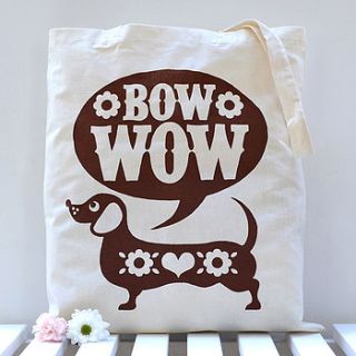 sausage dog tote bag by snowdon design & craft