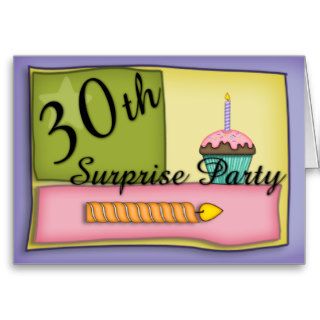 30th Birthday Surprise Party Invitation Greeting Card