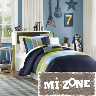 Mizone Switch 4 piece Casual Stripe Comforter Set Mi Zone Kids' Comforter Sets
