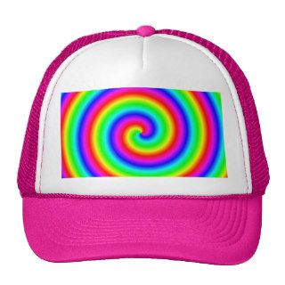 Rainbow Colors. Bright and Colorful Spiral. Hat