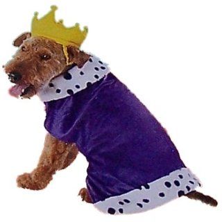 Dog King Costume Royal Purple Pet Crown Medium 