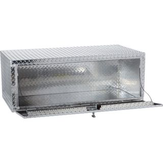 Aluminum Industrial Size Commercial Underbody Truck Box — Diamond Plate, 48in.L x 24in.W x 18in.H