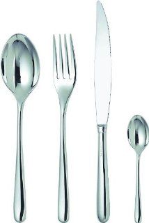 Caccia 24 Piece Flatware Set Table Fork Style 4 Prong, Type Standard  