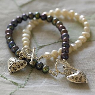 freshwater pearl heart bracelet by dirty cherub