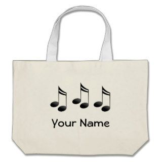Personalized Music Notes Tote Bag