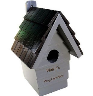 personalised wooden bird house by wooden keepsakes