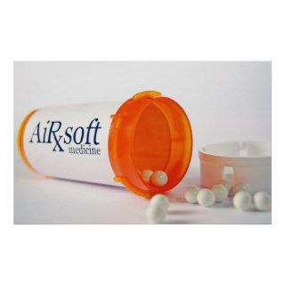 Airsoft Medicine Pill Bottle Posters