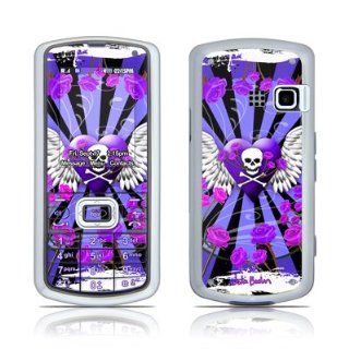 Skull & Roses Purple Design Protector Skin Decal Sticker for LG Banter AX265 Cell Phone Cell Phones & Accessories