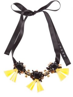 Marni Gem Encrusted Ribbon Necklace