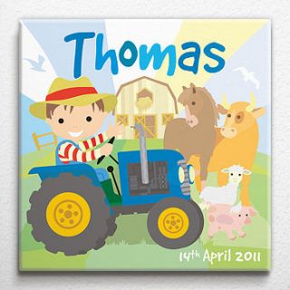 personalised little farm print or canvas by art adventure