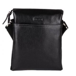 Filmbel Men's Fashion New Genuine Leather Casual Messenger Bag Black Fs0024 1 Clothing