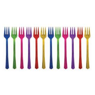 Jewel Tone Cocktail Forks Party Accessory Toys & Games