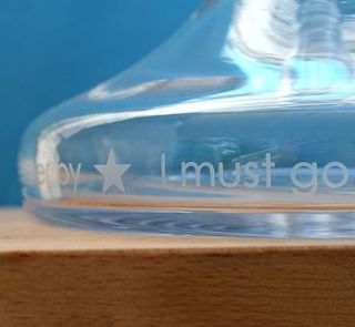 personalised engraved glass ships decanter by catherine daley designs