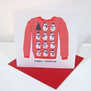 christmas jumper card by stop the clock design