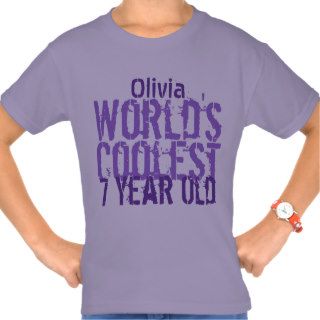 7th Birthday Gift World's Coolest 7 Year Old G10 Tee Shirts