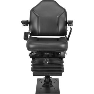 Wise Mechanical Suspension Backhoe Seat Assembly — Black, Model# WM1684  Suspension Seats