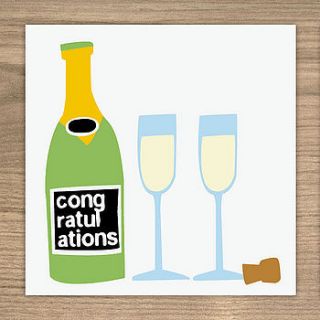 congratulations card (also available as a pack of 6 cards) by showler and showler