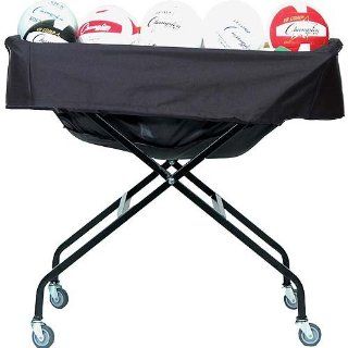 Champion Sports Volleyball Cart (Black)  Volleyball Ball Carts  Sports & Outdoors