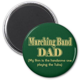 Marching Band Dad Clarinet Green Magnets