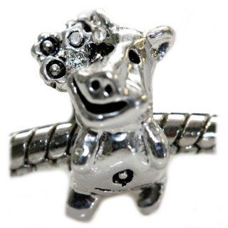 " Miss Piggy Charm " Top Quality Charm Fits Pandora Chamilia Kay's Troll European Story Charm Bracelets Bead Charms Jewelry