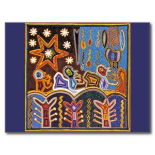 Huichol Oaxacan Mexican Ethnic Tribal Embroidery Postcards
