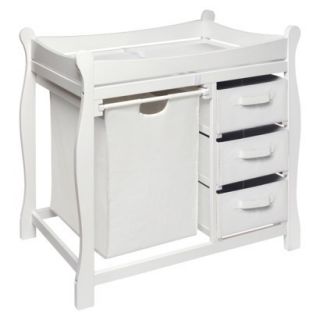 Badger Basket Changing Table with Hamper and Bas