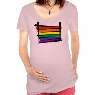 Rainbow Gay Pride Brush Flag T Shirts