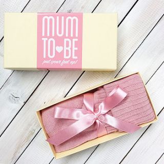 personalised mum to be bed socks by quirky gift library