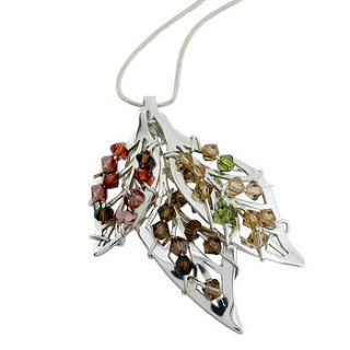 sterling silver four seasons leaf pendant by rachel helen designs