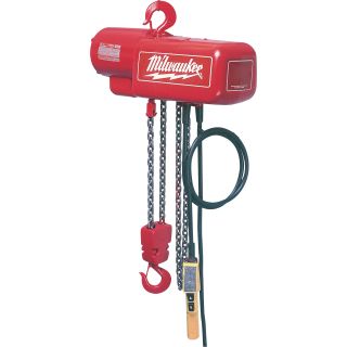Milwaukee Professional Electric Chain Hoist — 1-Ton Capacity, 15Ft. Lift, Model# 9567  Electric Chain Hoists