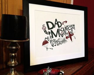 'magnificent dad' print by sideshow design