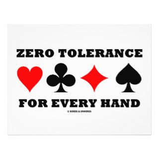 Zero Tolerance For Every Hand Flyer Design