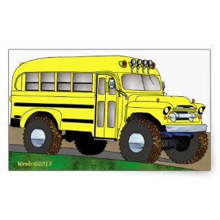 57 Chevrolet Off Road 4X4 School Bus Sticker