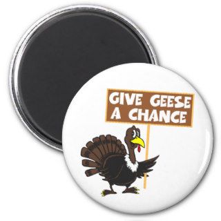 Funny Turkey spoof peace Refrigerator Magnets