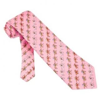 100% Silk Pink Win Place Show Horse Racing Equestrian Necktie Tie Neckwear Clothing