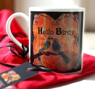 hello birdy mug by bedcrumb