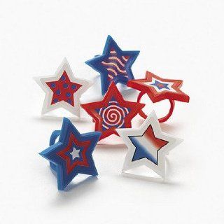 Patriotic Star Shaped Rings   4th of July & Novelty Jewelry Jewelry Products Jewelry