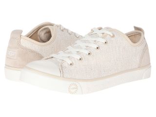 UGG Evera Metallic Canvas Womens Lace up casual Shoes (White)