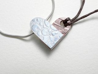 his and hers secret heart bracelets by papermetal