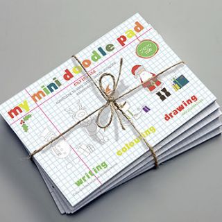 pack of four mini christmas doodle pads by yoyo me