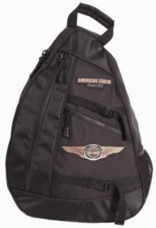 Harley Davidson Men's 110th Anniversary Black Nylon Sling Back Pack. GG1046S BLK Apparel Accessories Clothing
