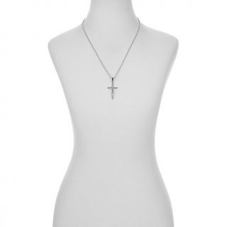 Men's Stainless Steel Crucifix Pendant with 24" Bead Chain