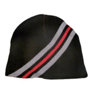 No Boundaries Black Gray Red Stripes Stocking Cap Beanie Winter Hat at  Men�s Clothing store