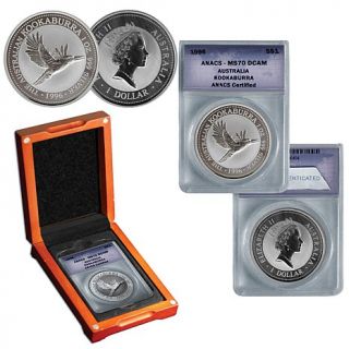 1996 MS70 DCAM Australia Kookaburra Silver Coin