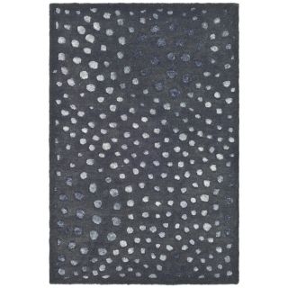 Handmade Soho Deco Wave Dark Grey Wool Rug (26 X 4)