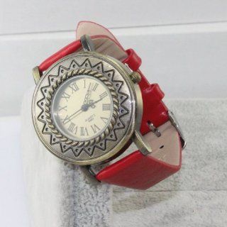 LeexGroup� 2014 Luxury Fashion New Quartz Vintage Leather Roman Number Wrap Wrist Watch for Women Ladies Red Watches